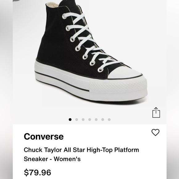 Black hightop platform converse - Picture 2 of 16